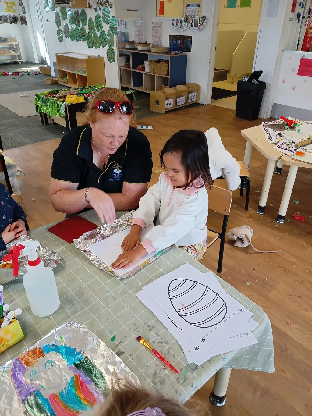 Children participating in school-readiness experiences at Highfield Haven