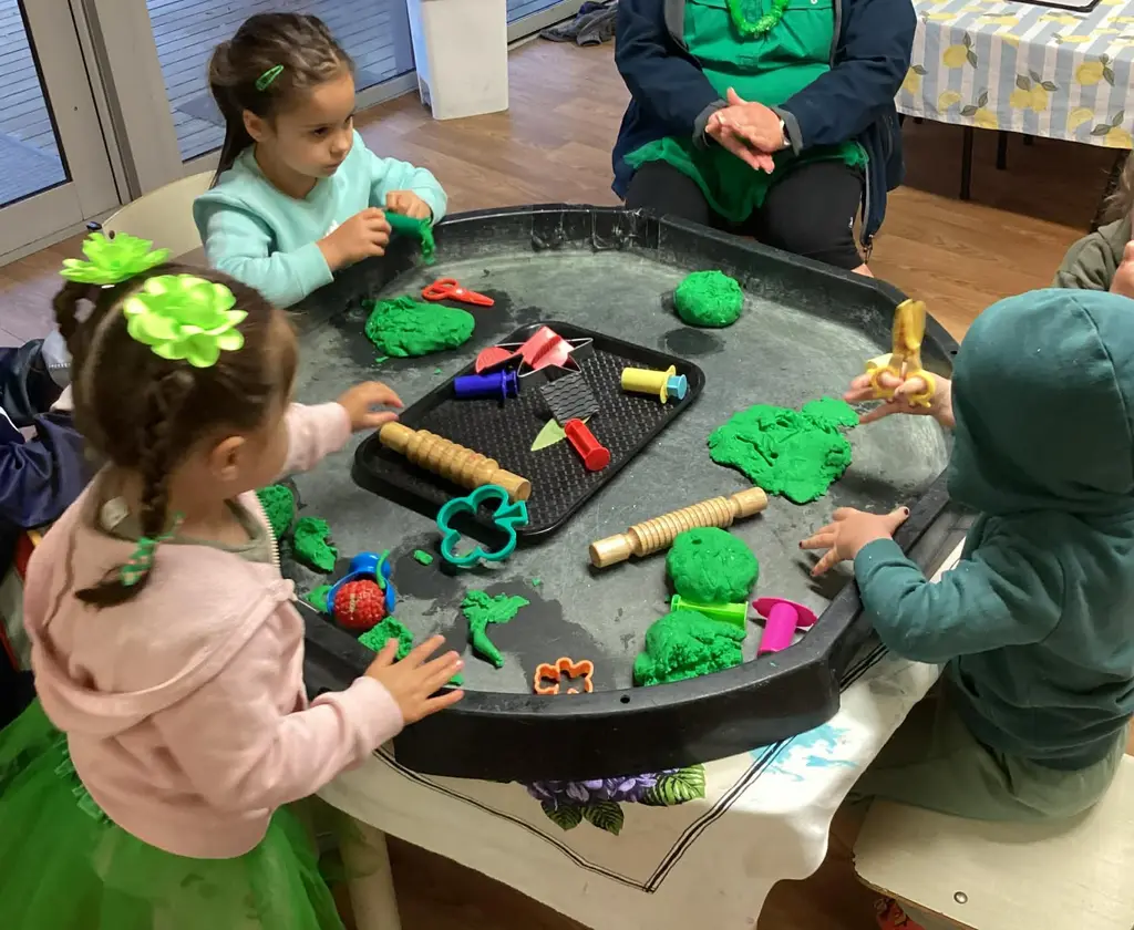 Children taking part in a focused transition-to-school activity at Highfield Haven