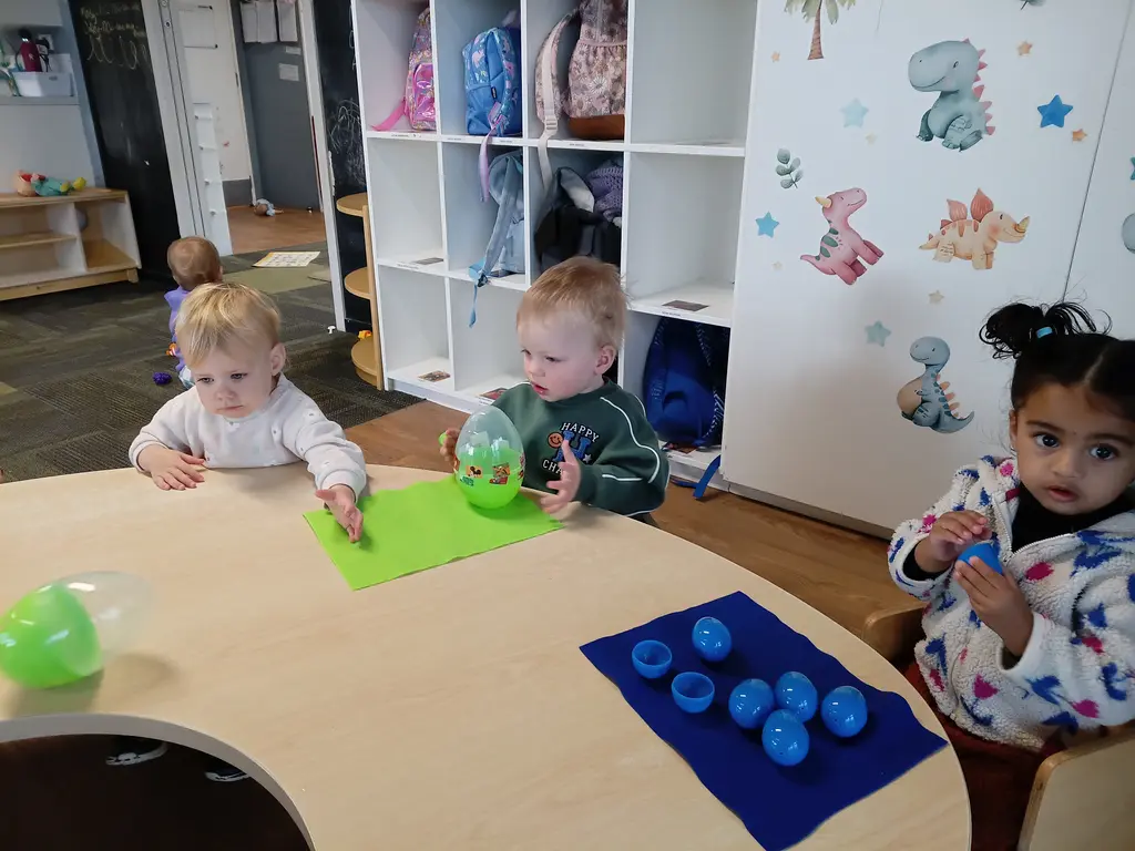 Under-two children exploring together at Highfield Haven